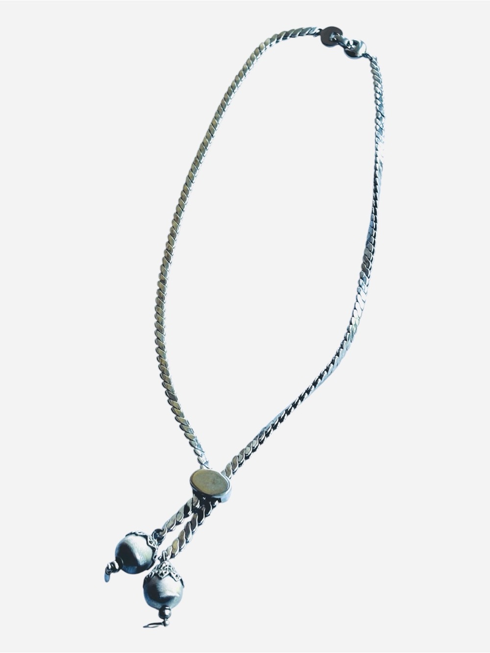 Monet Vintage Signed 70s Silver Toned Bolero Style Necklace Boho Western